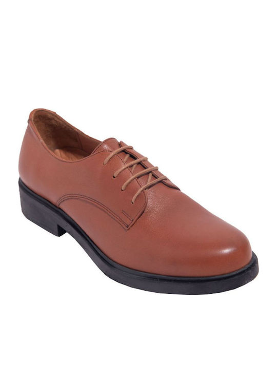 Women's Leather Oxford Shoes Tabac Brown