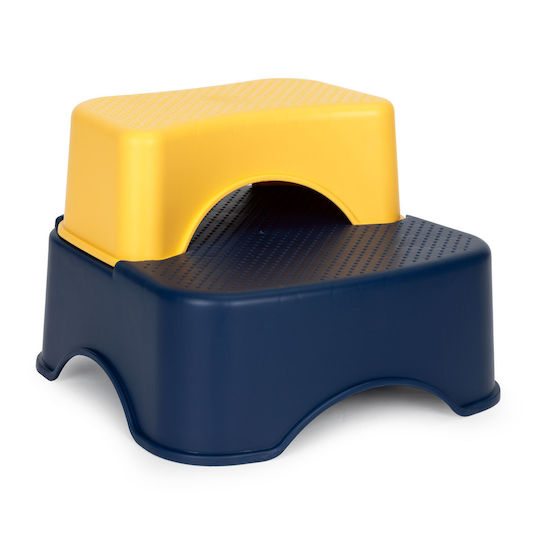 Ecotoys Kleinkind Toiletten-Sitz mit Harter Oberfläche, Griffen und Trittstufe Gelb HA-P17&18