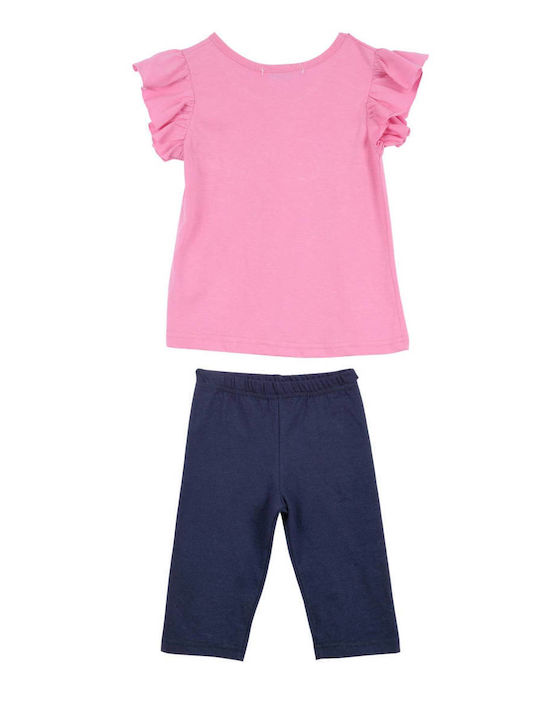 Frenzy Kids Set with Leggings Summer 2pcs Pink