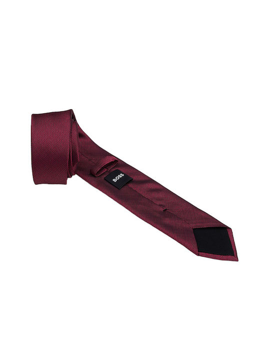 Hugo Boss Men's Tie in Burgundy Color