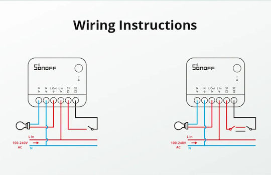 Sonoff MINIR4M Smart Switch 2 Channels Wi-Fi & Bluetooth 10A