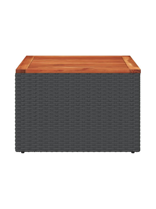 Sitting Room Table for Small Outdoor Spaces Black 55x55x37cm