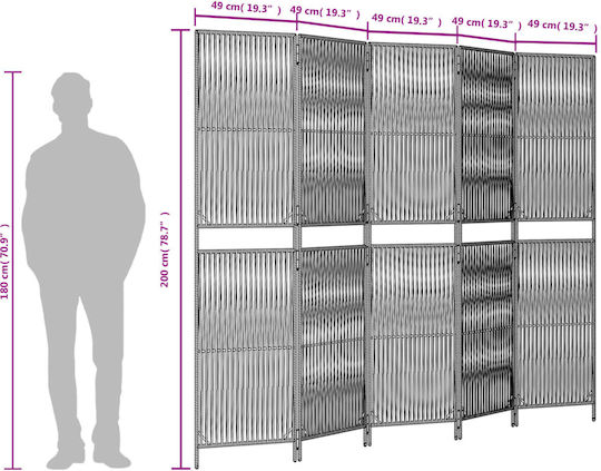 vidaXL Dekorativer Raumteiler aus Leinwand 245x200cm