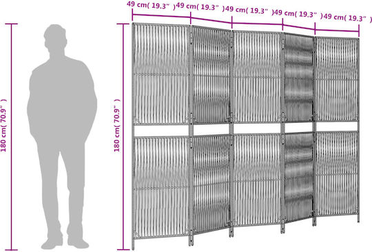 vidaXL Dekorativer Raumteiler aus Leinwand 245x180cm
