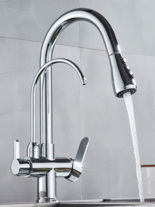 Stocco Kitchen Faucet Counter Silver