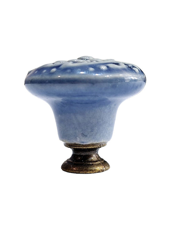 Premier Antique Knob Furniture made of Zamak & Porcelain & Metallic Bronze 35mm (Center Distance 35mm) 11848-000-ARG1 1pcs