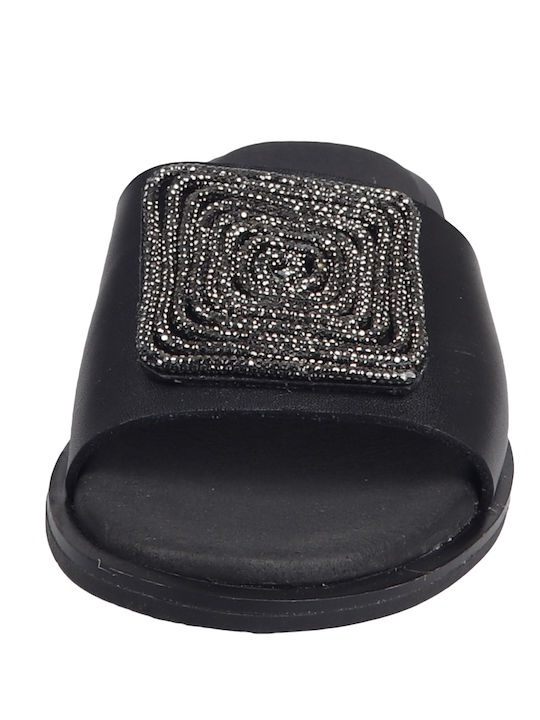 Sandale Casual Damă Din Piele Negre