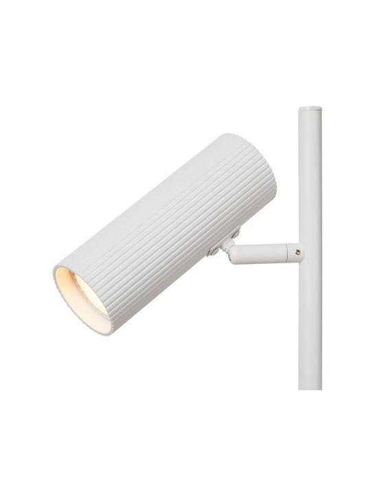 Lucide Lightning Floor Lamp H140cm. with Socket for Bulb GU10 White