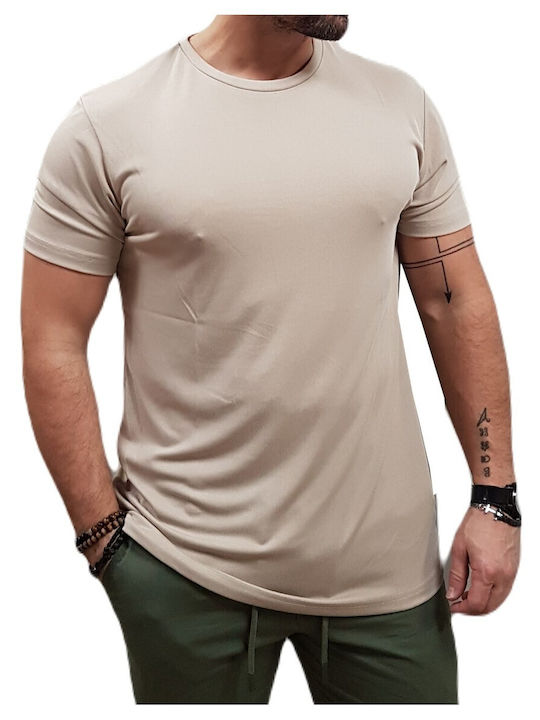 Vittorio Artist Men's Short Sleeve T-shirt Beige