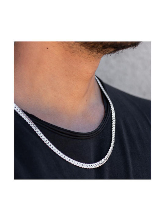 Piercing.gr Chain Neck Cuban from Steel Length 70cm