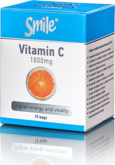 AM Health Βιταμίνη C για Ενίσχυση του Ανοσοποιητικού, τo Δέρμα & Αντιοξειδωτική δράση 1000mg 15 φακελίσκοι
