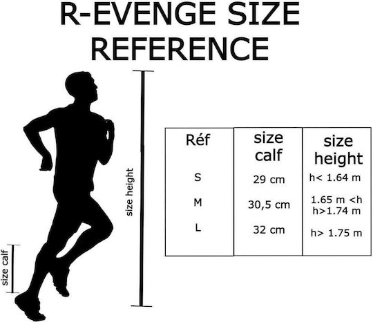 R-evenge Ελαστική Περικνημίδα σε Μαύρο Χρώμα