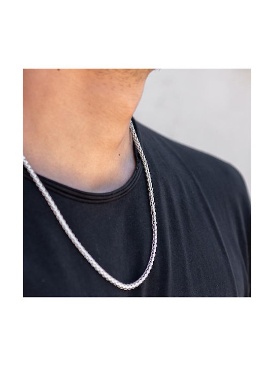 Piercing.gr Chain Neck from Steel Thin Thickness 4mm and Length 55cm