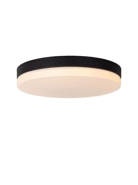 Lucide Lightning Light fixture Ceiling Mount Light Bathroom Black with Integrated LED