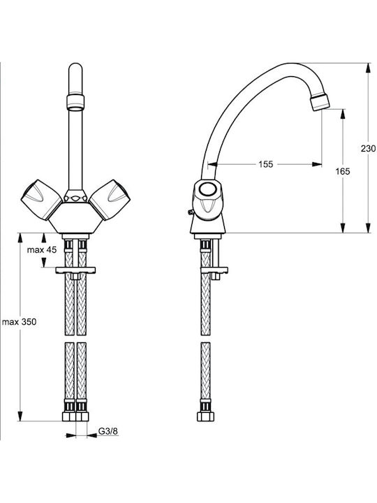 Vidima 1398AA Mischung Waschtischarmatur