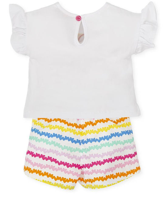 Agatha Ruiz De La Prada Kids Set with Shorts Summer 2pcs White