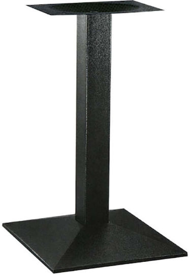 Zita Plus Lima Table Stand made of Metal with Regulator in Black Color 45x45x73cm