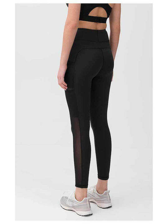 4F Frauen Lang Leggings Schwarz