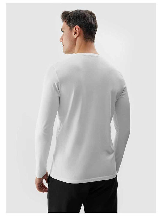 4F Herren Langarmshirt Weiß