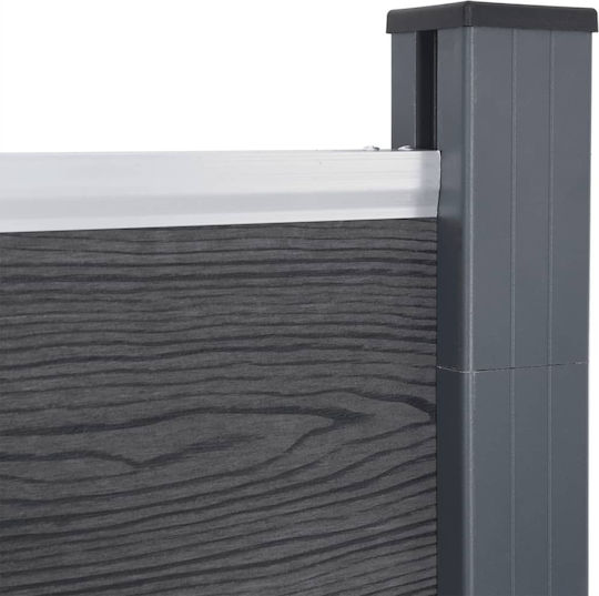 vidaXL Fence Panel from WPC in Gray Color 1.8x1.86m