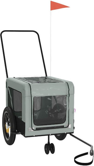 vidaXL Καρότσι για Μεταφορά Σκύλου έως 45kg Γκρι Μ135xΠ73.5xΥ68.5εκ.