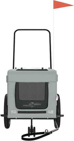 vidaXL Καρότσι για Μεταφορά Σκύλου έως 45kg Γκρι Μ135xΠ73.5xΥ68.5εκ.