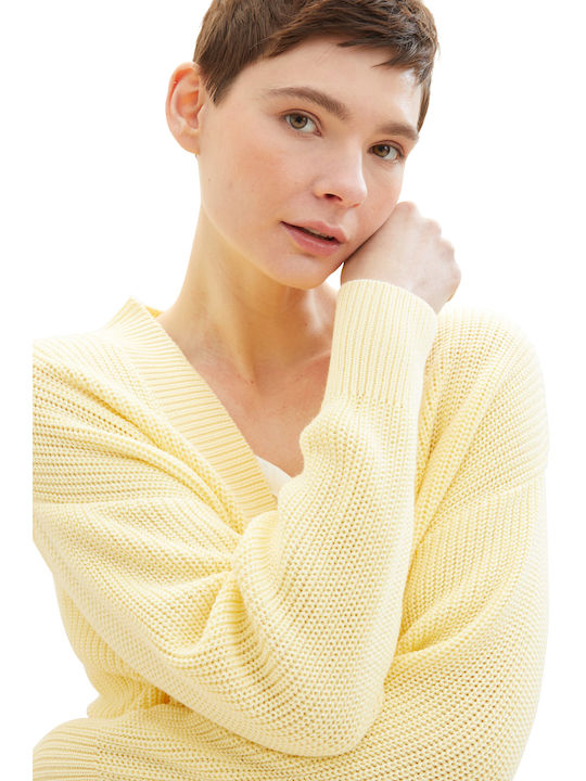 Tom Tailor Women's Knitted Cardigan Yellow