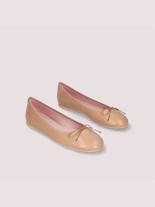 Pretty Ballerinas Leather Ballerinas Beige