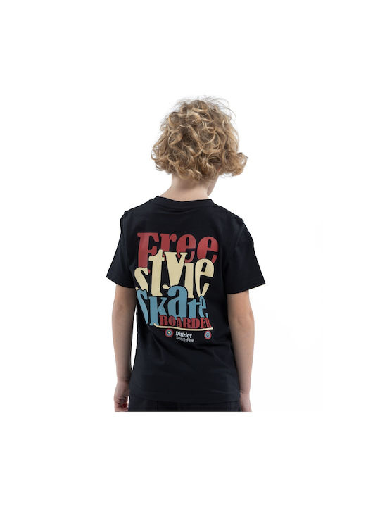 District75 Kinder-T-Shirt Schwarz