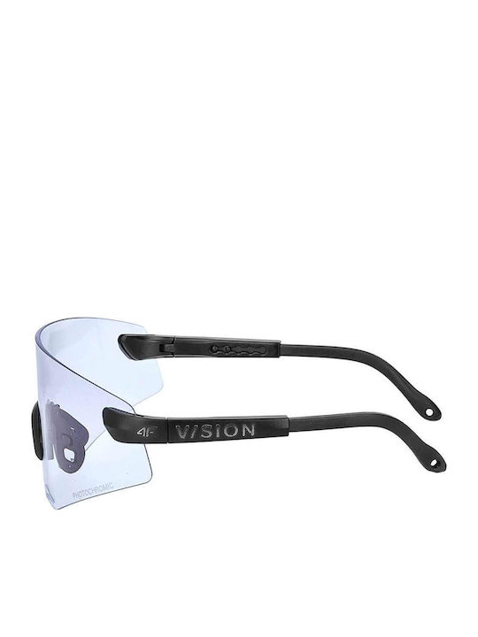 4F Unisex Sonnenbrille mit Schwarz Kunststoff Gestell 4FWSS24ASPSU010-21S