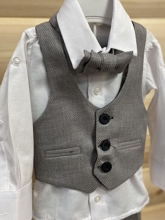 Extan Bebe Baptism Suit Gray