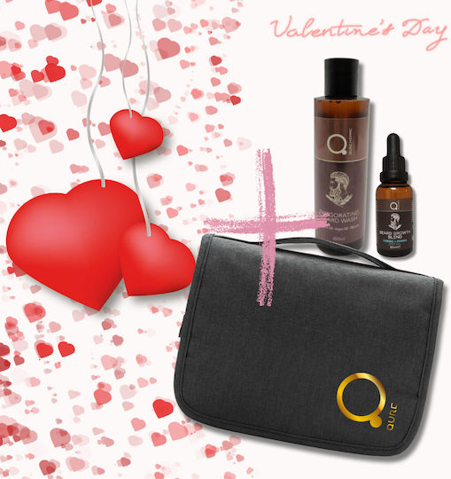 Invigorating Beard Wash 200ml and Beard & Face & (dryoil) Growth Blend Cerise And Panna 30ml Bundle And Gift Black Water Case From Qure