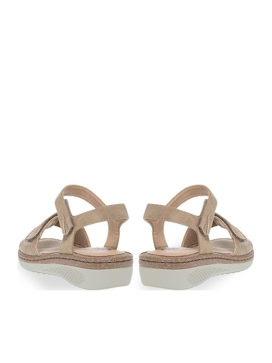 Damenplattformen Beige