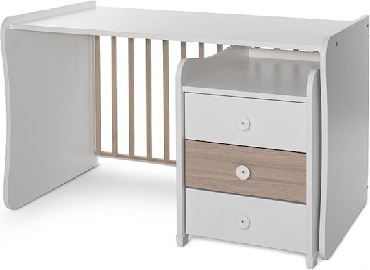 Lorelli Polymorphe Babybett Maxi Plus Weiß/Amber mit Schublade