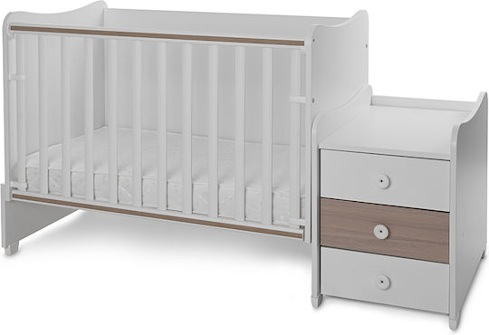 Lorelli Polymorphe Babybett Maxi Plus Weiß/Amber mit Schublade
