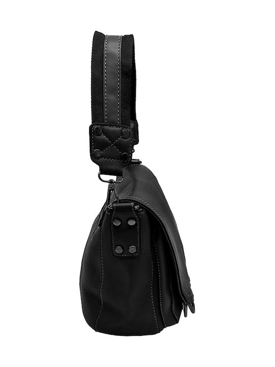 Leather Women's Handbag Crossbody Shoulder Black