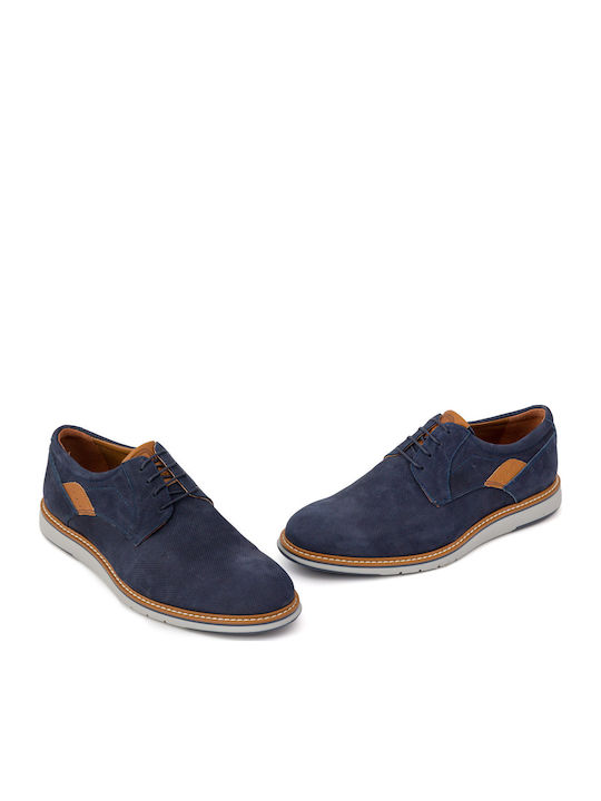 Men's Leather Casual Shoes Blue