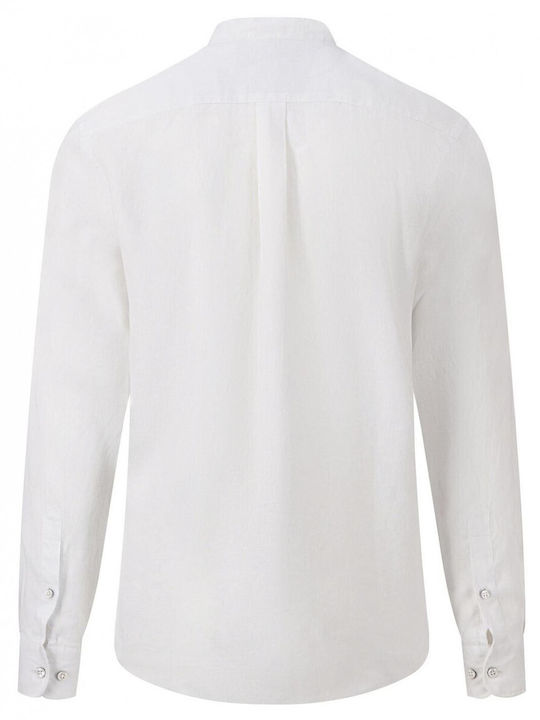 Fynch Hatton Men's Shirt Long Sleeve Linen White