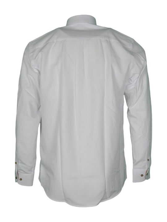 Ncs Men's Shirt Long Sleeve Cotton White