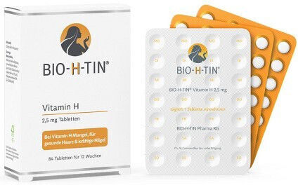 Bio-H-Tin Vitamina B7 pentru Părul, Pielea & Unghiile 2.5mg 84 Tablete