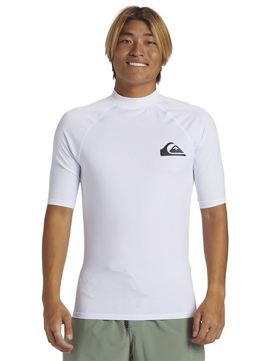 Quiksilver Everyday Αντηλιακή Μπλούζα Λευκή