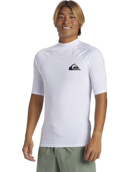 Quiksilver Everyday Ανδρική Κοντομάνικη Αντηλιακή Μπλούζα Λευκή