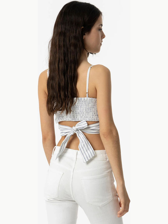 Παιδικό Crop Top Αμάνικο Λευκό