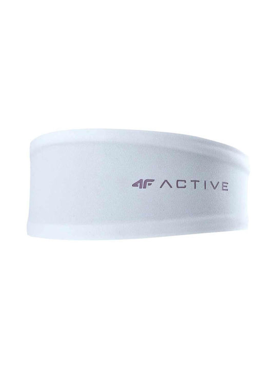 4F Bandă de cap sport Alb