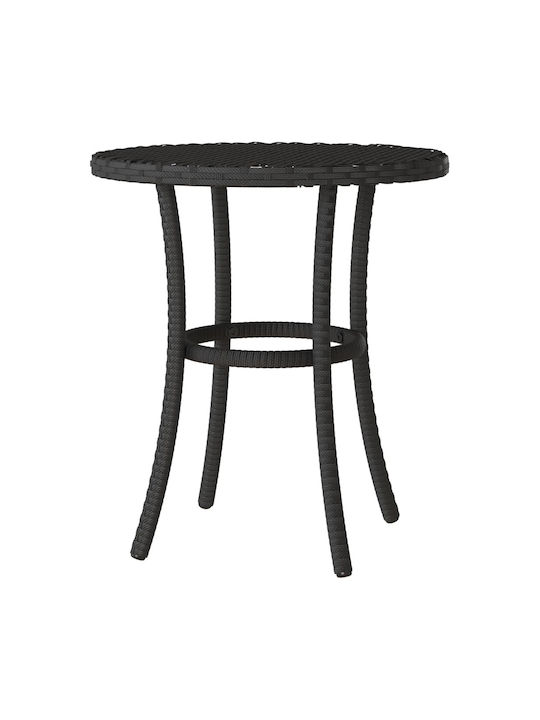 Bistro Garden & Outdoor Furniture Set for Small Outdoor Spaces 3 Pieces Black with Pillows