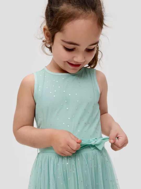 Girls Dress Sleeveless Tulle Polka Dot Vera Man