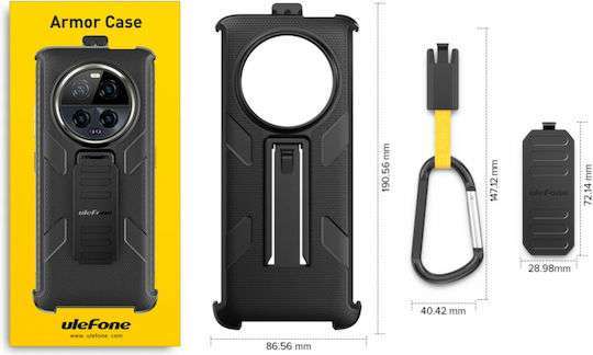Ulefone Multifunctional Case Back Cover Μαύρο (Ulefone Armor 23 Ultra)