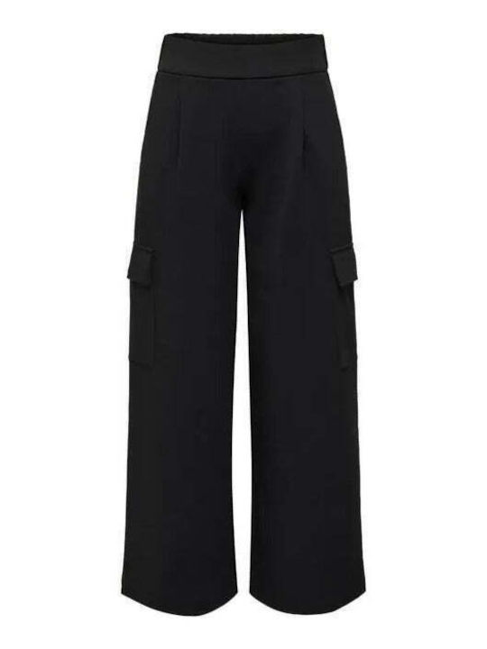 Jacqueline De Yong Women's Fabric Trousers Black