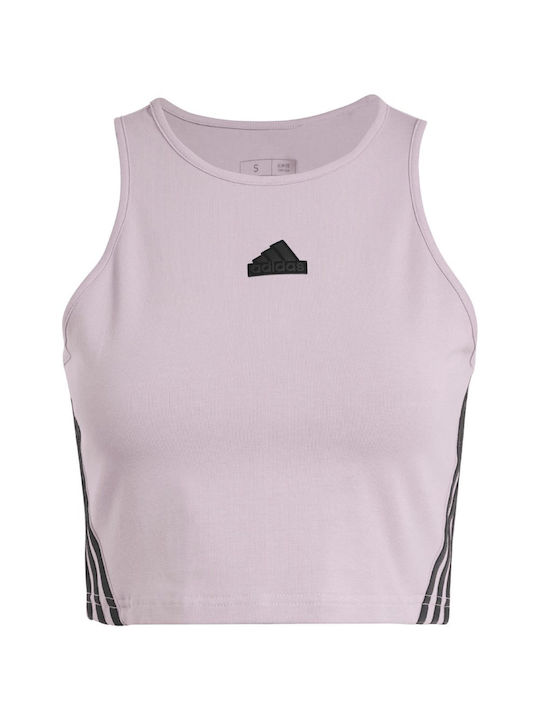 Adidas Future Icons 3-stripes Women's Athletic Blouse Sleeveless Lila