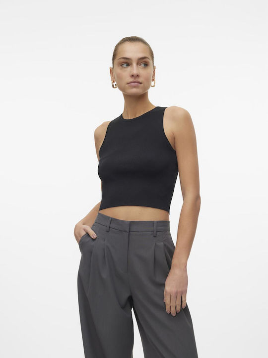 Ginny Women's Crop Top Sleeveless Black